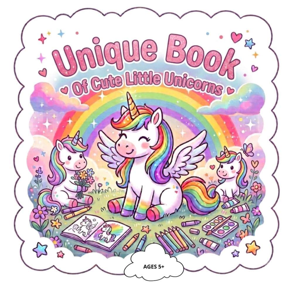 The Unique Book of Cute Little Unicorns: 3-in-1 unicorn fun