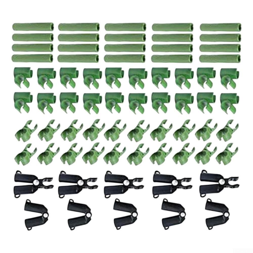 70 conectores ajustables para enrejado de plantas, clips de conector de invernadero de 11 mm, marco de escalada de tubo redondo de invernadero