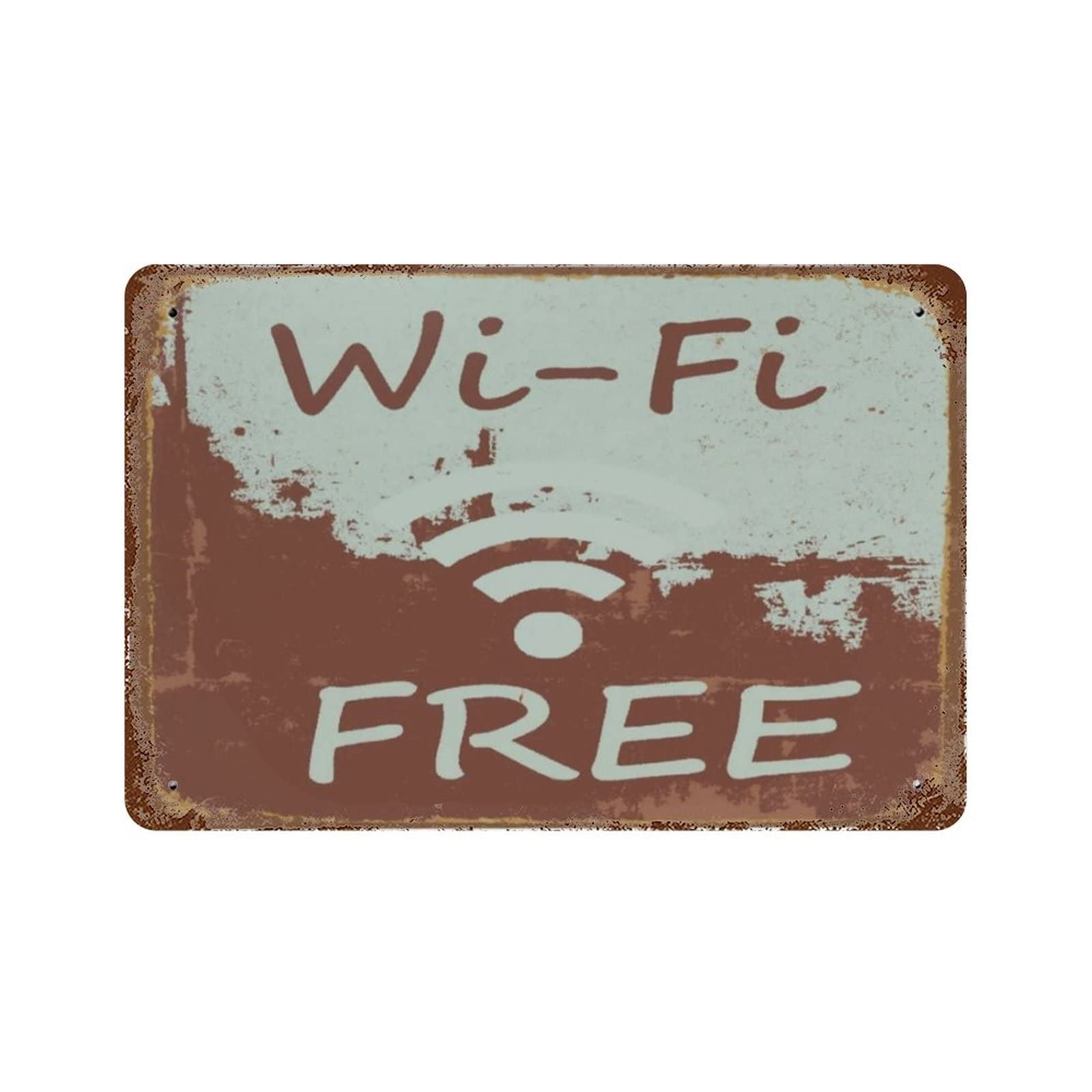 AOOEDM Free Wifi Metal Sign for Home Coffee Garage Wall Decor Vintage Poster Bar Signs for Home Bar Retro Metal Tin Sign