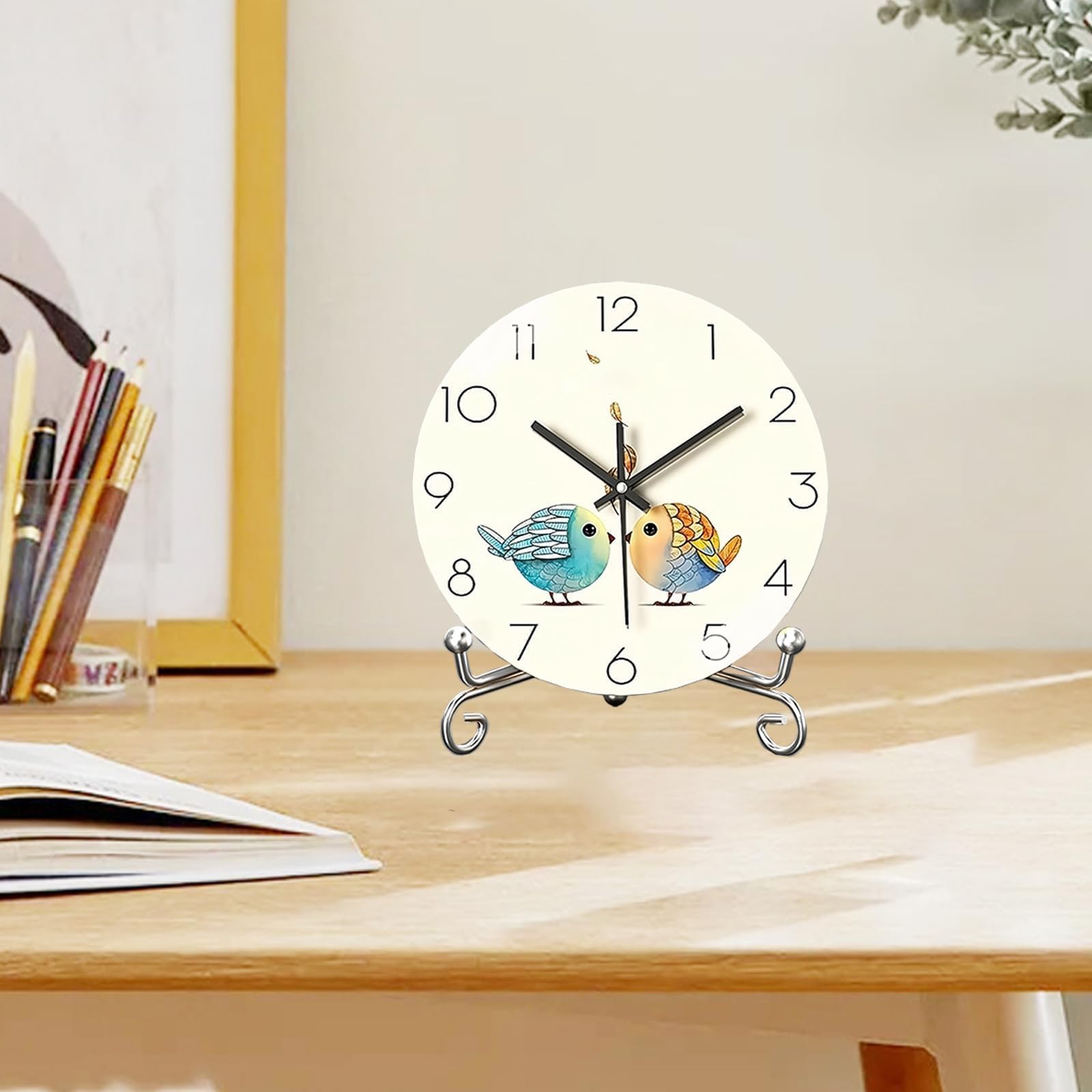 Support Assiette Décoratif Argent - Lot De 4 Chevalets Pliables 4 Pouces Pour Galettes De Thé, Cadres Photo Et Livres