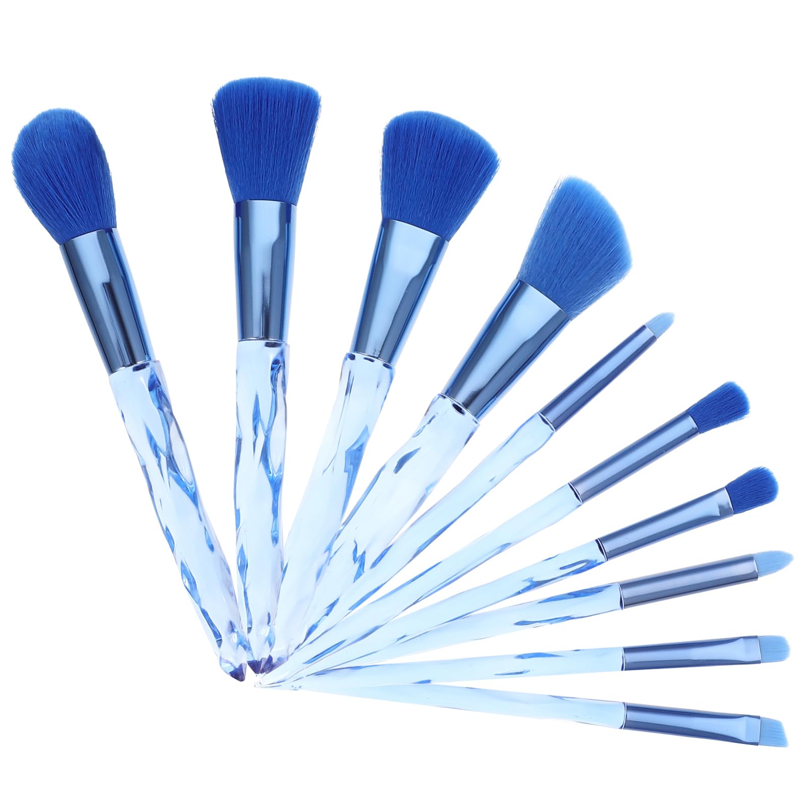 FRCOLOR Juego Completo De 3 Pinceles De Maquillaje: Incluye Base Rubor Lápiz Labial Sombra De Ojos Cerdas Suaves Y Densas (10 Unidades)