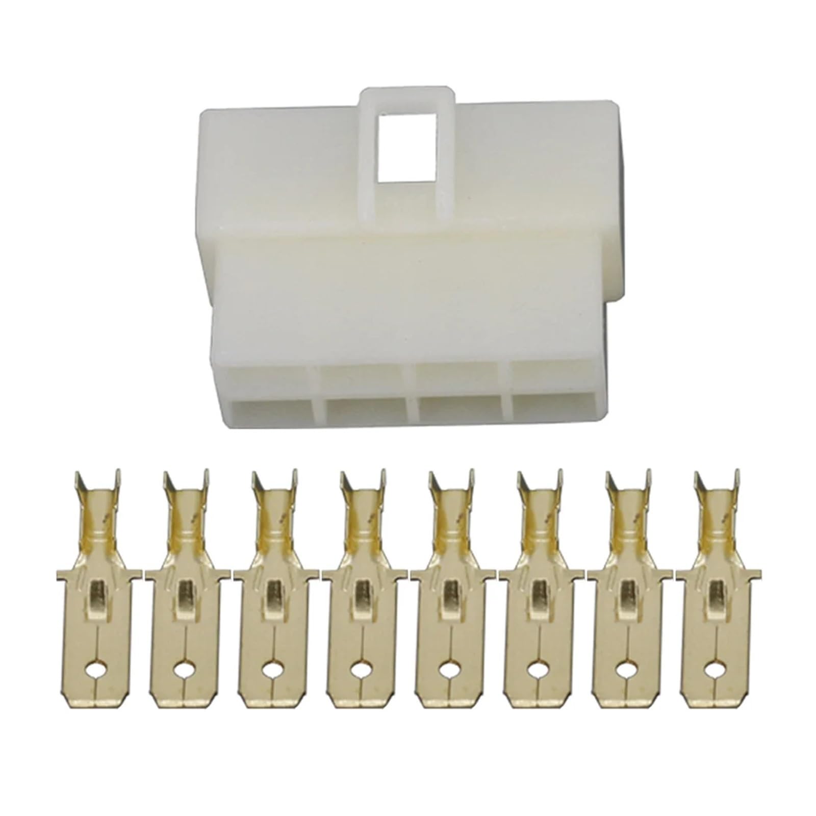 6,3mm 8 pines DJ7081-6.3-11/21 conector eléctrico automotriz Kits de enchufes de Terminal motocicleta Ebike Terminal de coche macho hembra (Size : 10 Sets)