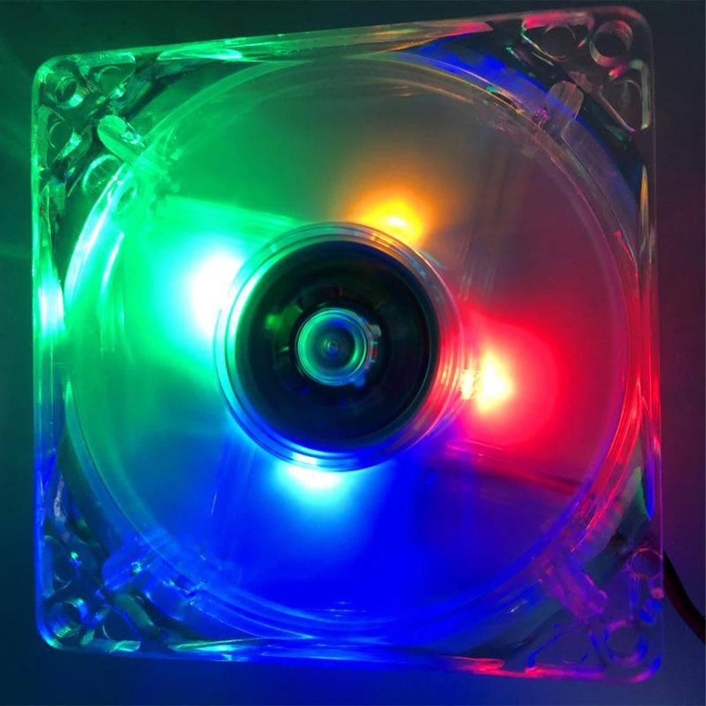 Computer Fan 4 LED 80mm 8025 Silent PC Computer Case Cooler Fan Multicolor (B0BG1RJ1Z8) Amazon Price History, Amazon Price Tracker