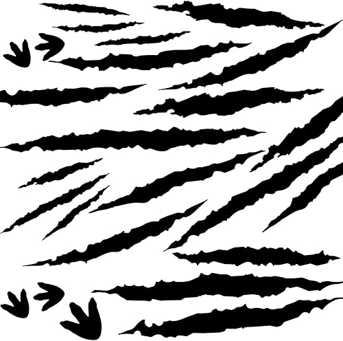 Miniatura 3 de 78 calcomanías de suelo con huellas de dinosaurio calcomanías de vinilo negras rasgadas calcomanías de vinilo extraíbles de dinosaurio calcomanías