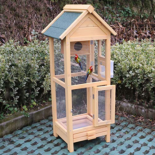 Hühnerställe Erhöhen Balkon Garten Papageienvilla Kleines Haustier Zuchtkäfig Outdoor Massivholz Vogelkäfig… – Bild 4