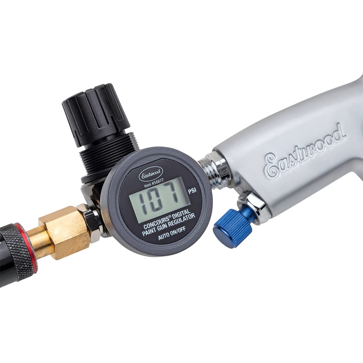 Eastwood Concours Digital Spray Paint Gun Regulator with Digital LCD Screen