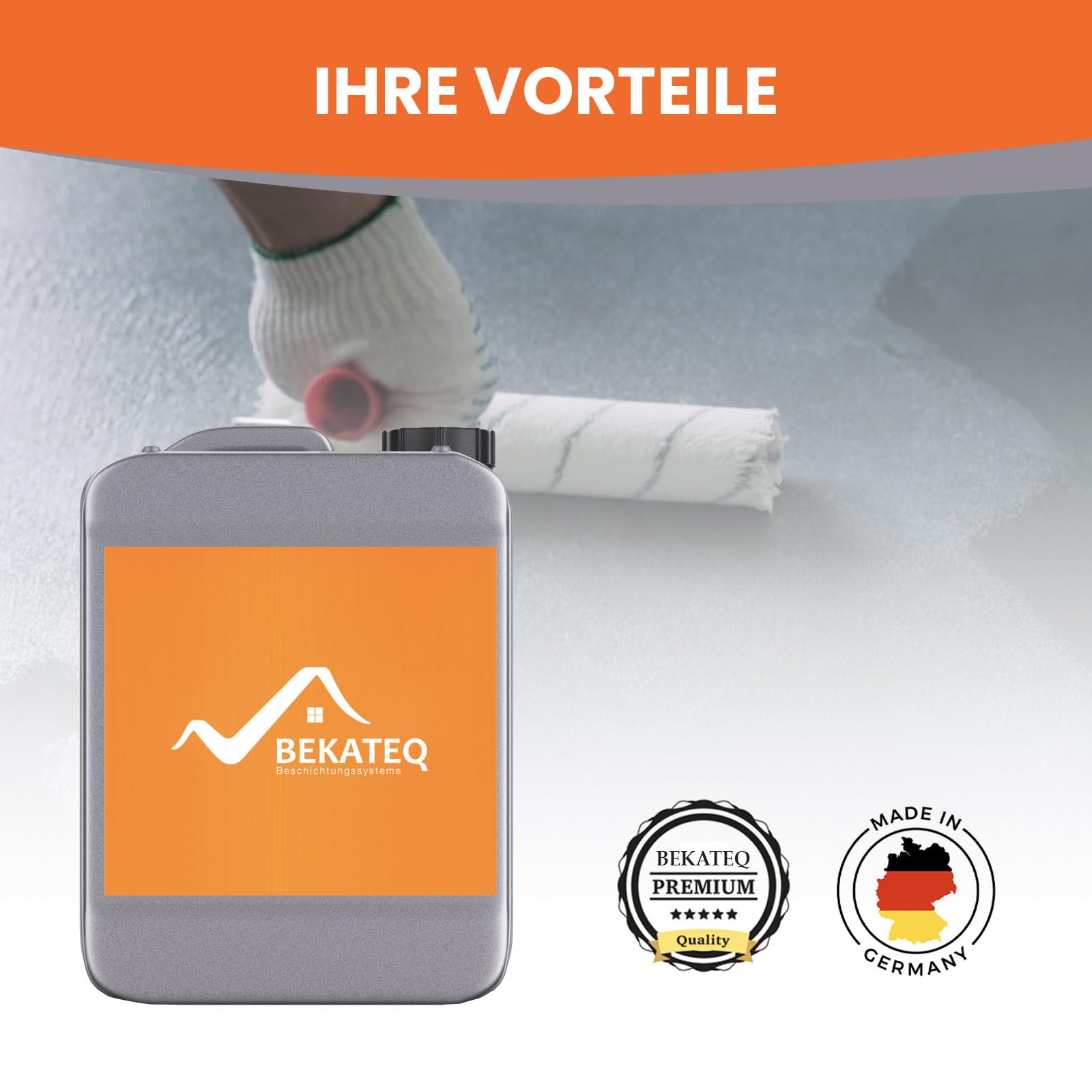 Wachs Versiegelung 2,5l Boden PROFI Bodenversiegelung Bodenwachs seidenmatt für Epoxidharzboden Bodenfarbe Mikrozement - Hohe Reichweite ca. 50qm, langfristiger Schutz, rutschhemmend - BEKATEQ BE-760