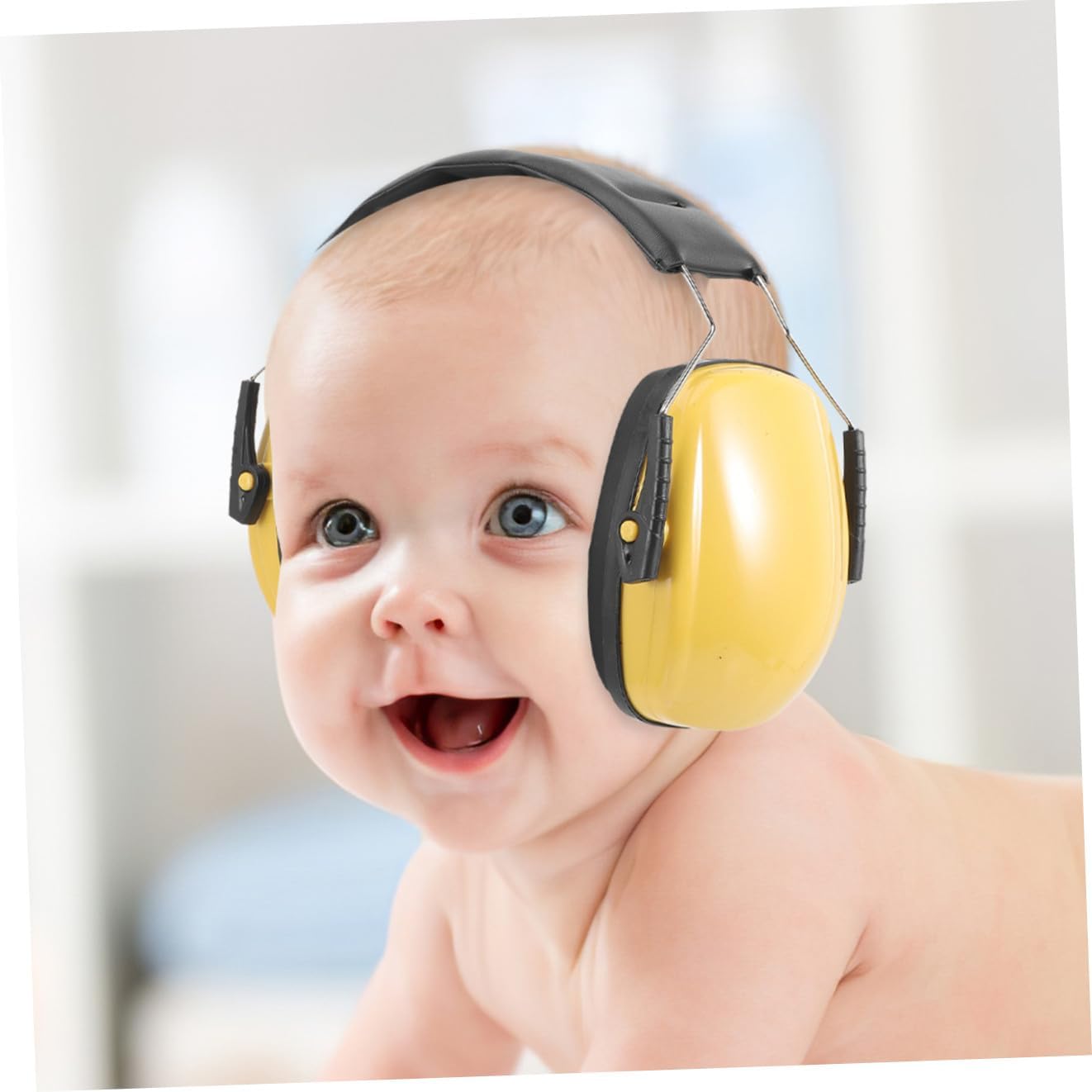 ORFOFE Noise Reduction Earmuffs and Infants, Comfortable Yellow Ear Muffs with Noise Blocking, Soft Hearing Protection for Sleep and Travel