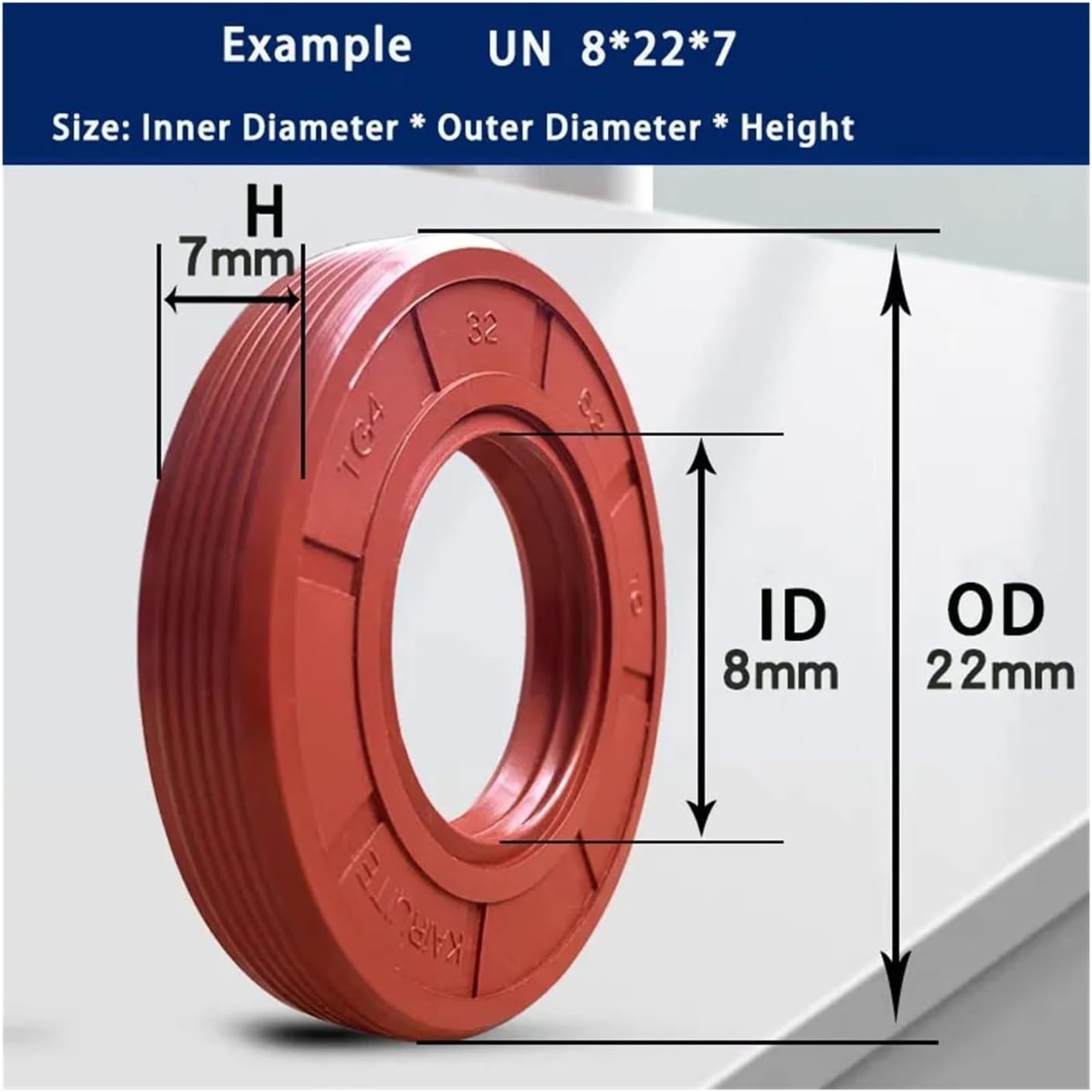 FKM Brown Fluorinated Rubber Skeleton Oil Seal Acid Alkali Resistant Rotary Shaft Anti-aging 2/3 Pieces(ID15xOD32xH10(3pcs))