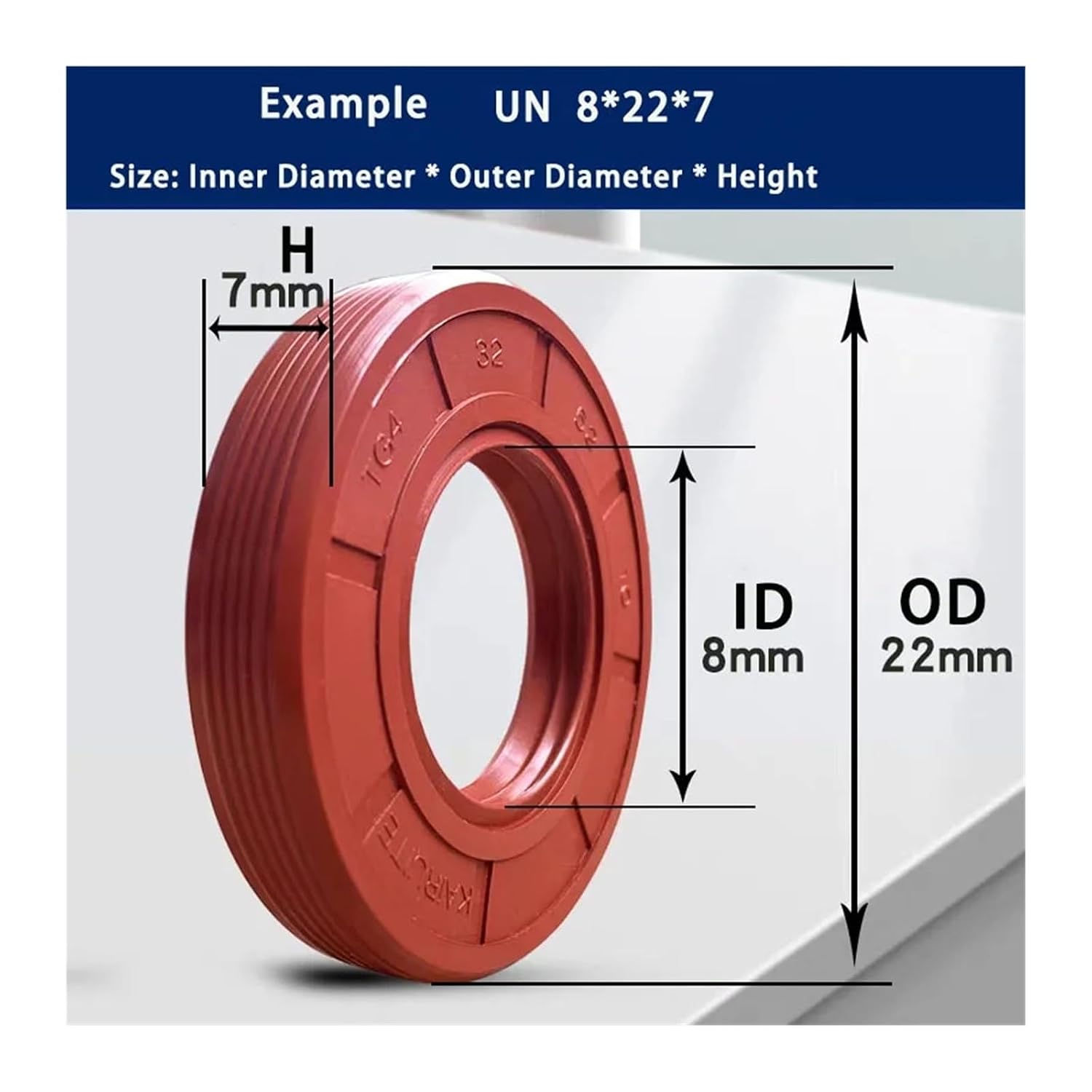 FKM Brown Fluorinated Rubber Skeleton Oil Seal Acid Alkali Resistant Rotary Shaft Anti-Aging 2pcs (ID12xOD24xH7(3pcs))