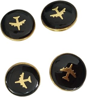 4 PCS uniform button craft airport jacket for airline employees