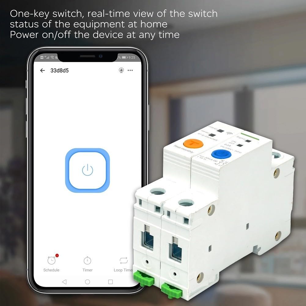 Smart WLAN Sicherungsautomat 2P 63A DIN Schiene Fernsteuerung(40A)