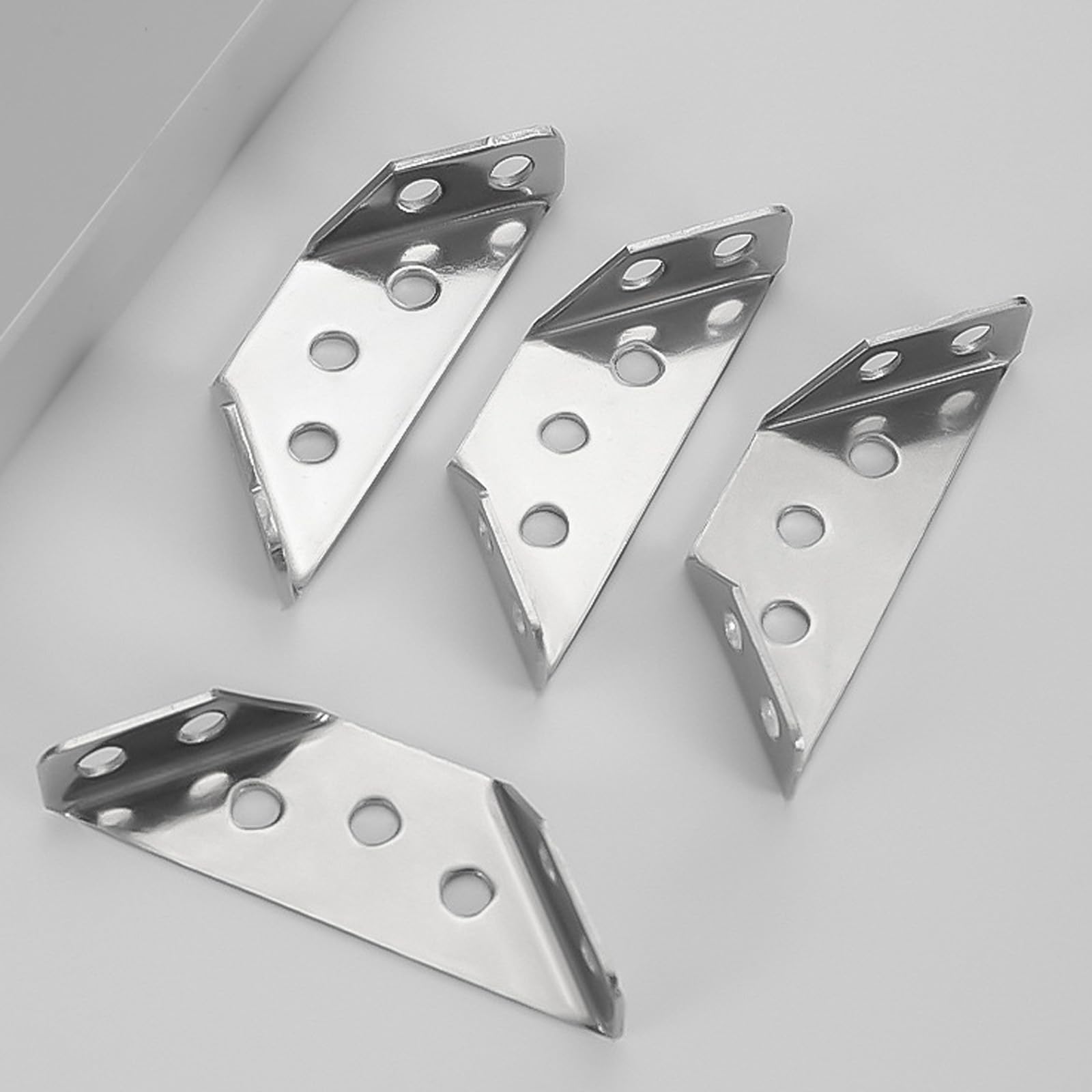 12 Pcs Stainless Steel Corner Connector, Trapeziform Angle Brackets - Image 3