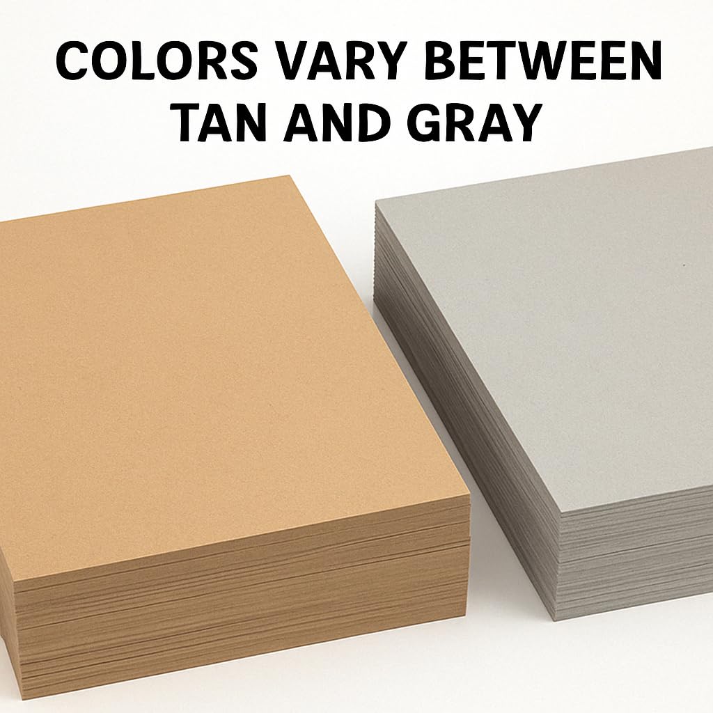 Paclord 9x12 Inch Kraft Chipboard Sheets - 120 Pt Thick, Pack Of 16, Made In USA