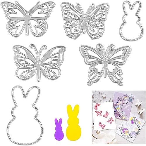 Miniatura 6 de 4 troqueles de corte de mariposa 3D de metal, mariposas 3D, plantillas en relieve, plantillas para hacer tarjetas, manualidades, álbumes de recortes