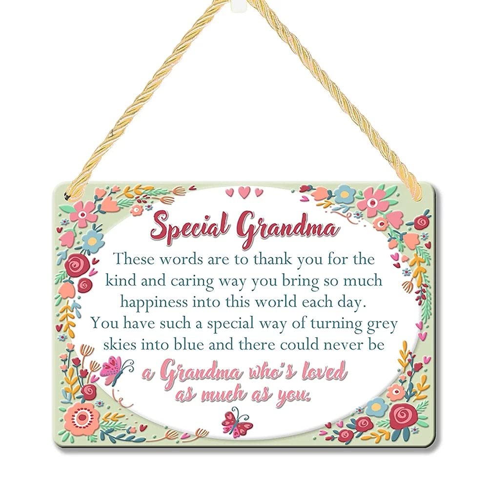 Special Grandma Who's Loved As Much As You Tin Hanging Plaque Gift Idea PA096