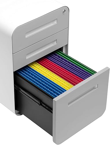 Vista 49 de Stockpile - Archivador móvil de 3 cajones, calidad comercial, preensamblado Negro