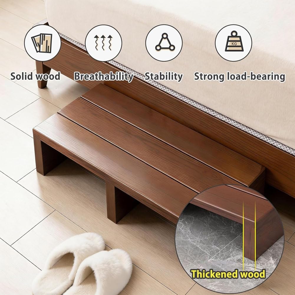 Sgabello per adulti, in legno, per esterni, leggero, piccolo, design antiscivolo per elevazione sicura