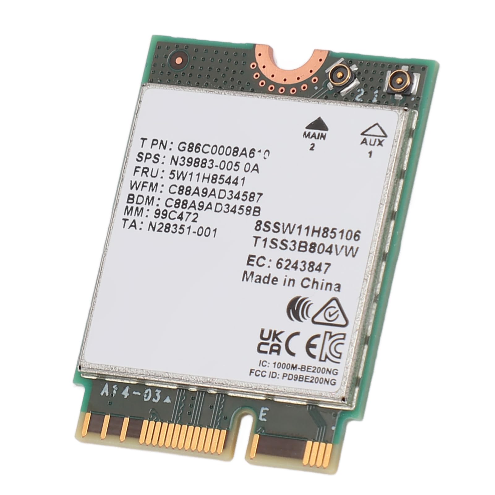 Scheda Wireless WiFi 7 BE200 NGW per PC M.2 NGFF 8774Mbps Bluetooth 5.4 per Portatile e Desktop, scheda di rete ad alta velocità per Windows 10 11 64 Bit