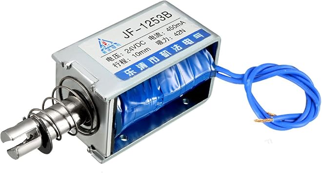 uxcell DC24V Pull Push Type Open Frame Linear Motion Solenoid Electromagnet