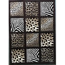 Sculpture Animal Skin Print Leopard Zebra Chocolate Brown Design 251 5 feet 2 inches X 7 feet 1 inch