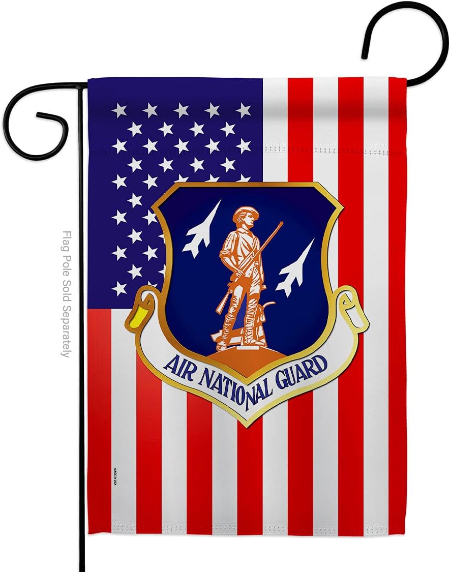 US MILITARY U.S. Airforces USAF Air National Guard Flag Armed Forces Official Lawn Decoration Gift House Garden Yard Banner United State American Military Veteran, 12" x 18.5 Made in USA