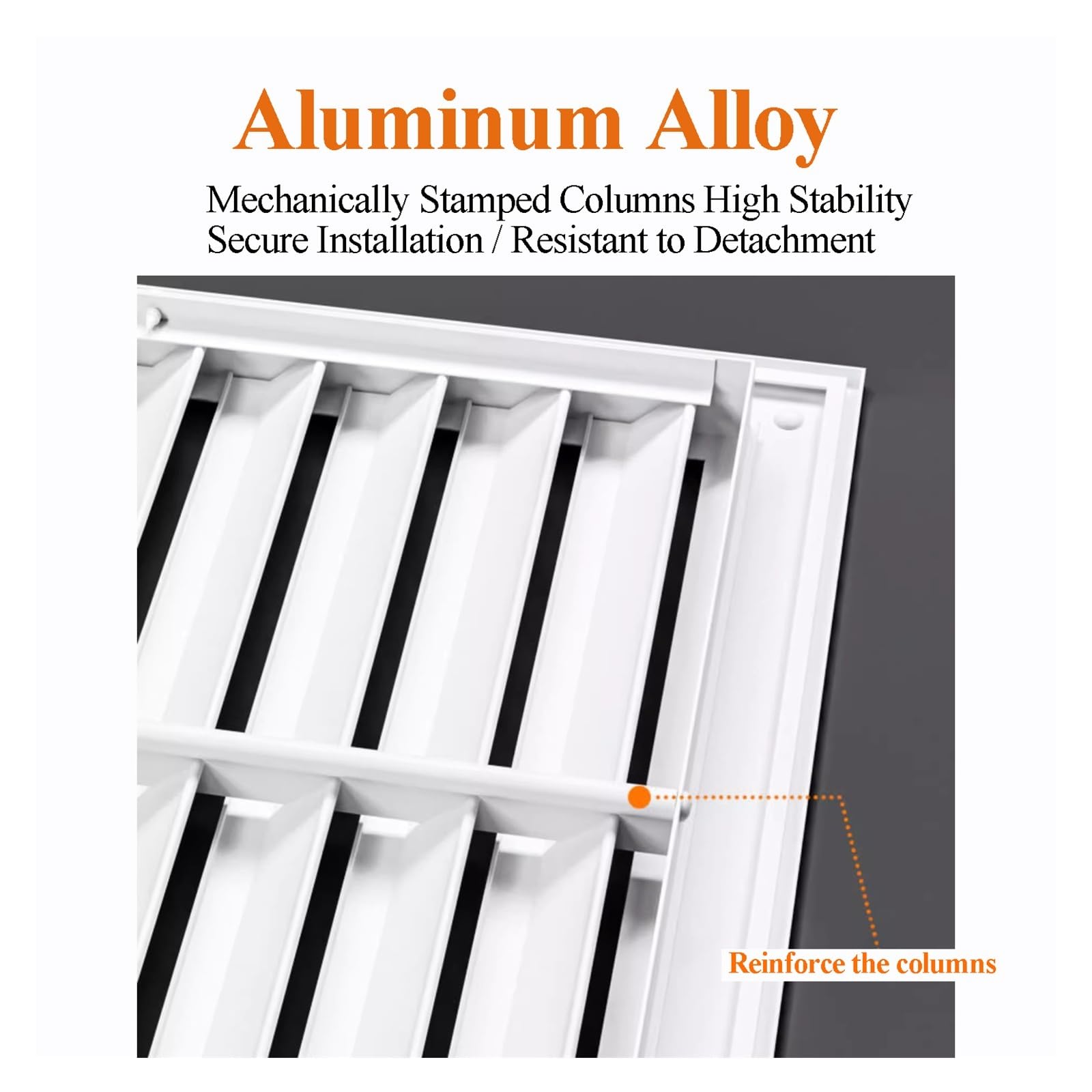 Esta Rejilla de ventilación Rectangular de 14x14 Pulgadas, con Lamas metálicas Decorativas, es Ideal para Paredes y techos, cocinas, baños y gabinetes. Es una solución Universal para la Vent