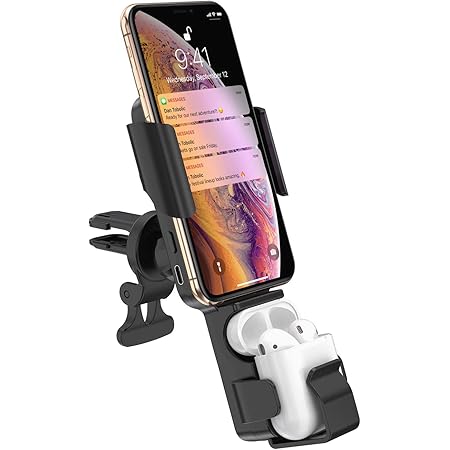 Amazon 車載ワイヤレス充電器 車載ホルダー 自動開閉 2in1スマホホルダー 取り付け簡単 360度回転 急速無線充電器 Airpods 1 2 Iphone 11 11 Pro 11 Pro Max Xs Xs Max Xr X 8 8 Plus 携帯電話ホルダー 車 バイク