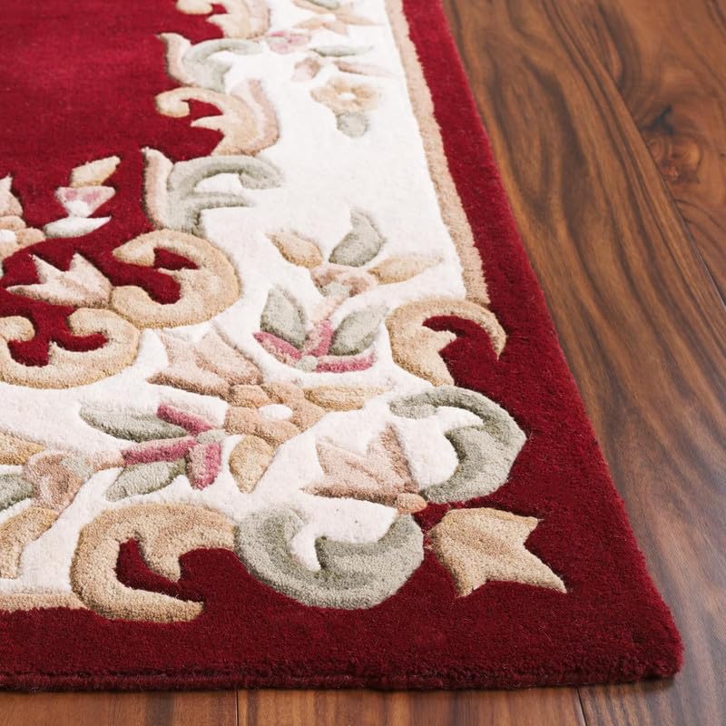 Tapete artesanal Royal Aubusson de lana, 6x9 pies miniatura 3