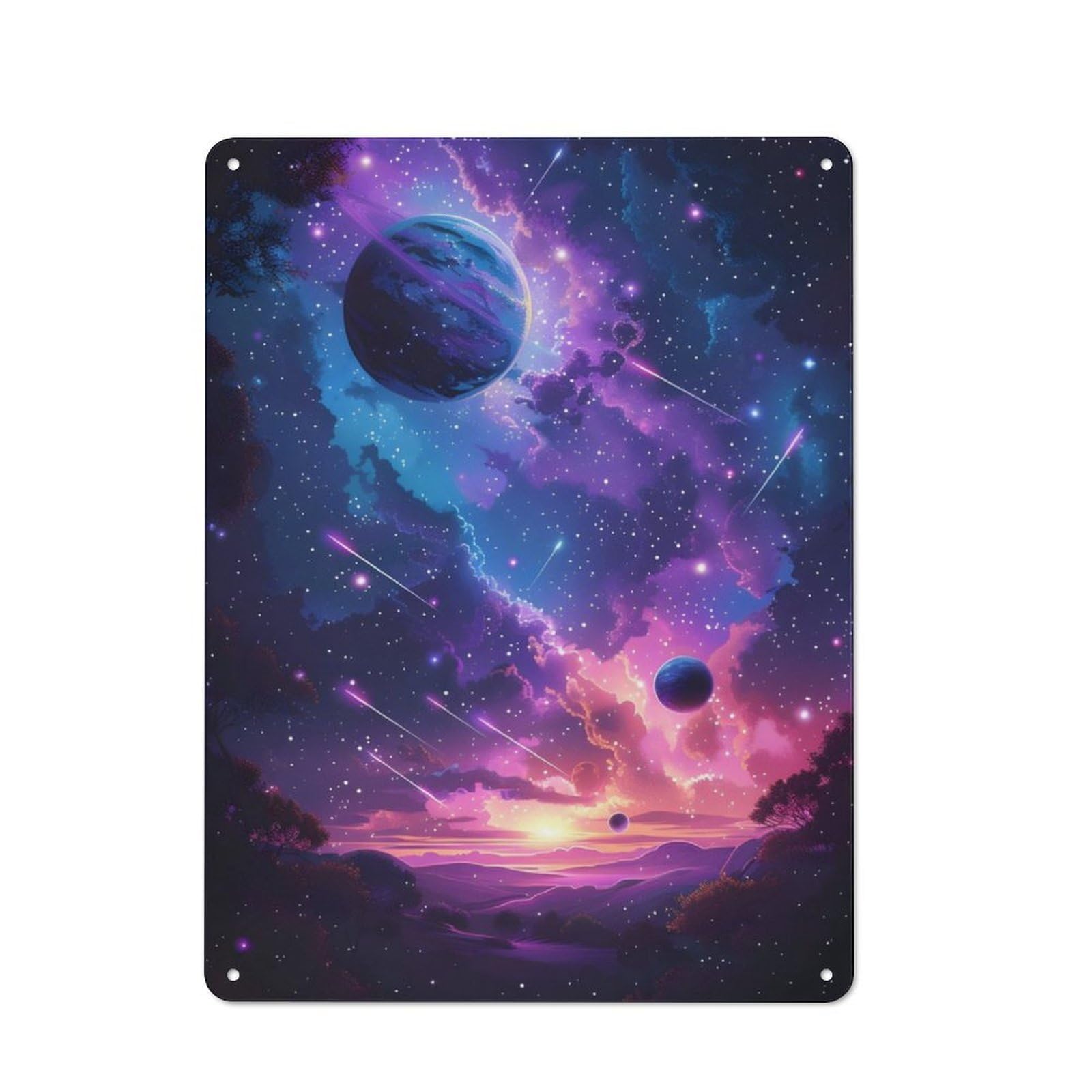 Junmoney Astral Evening Vintage Metal Sign 40X30cm For Guest Room Or Hallway, Suited To Guest Room Decorators