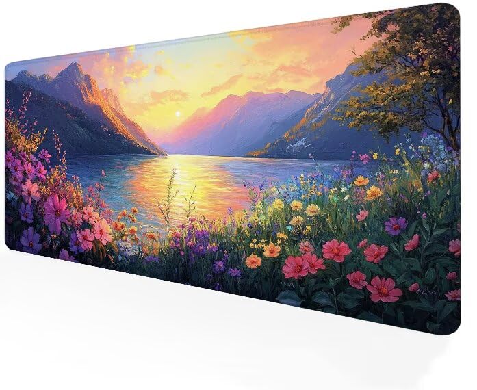Tapis de souris gamer XXL lavable imperméable grand tapis de bureau