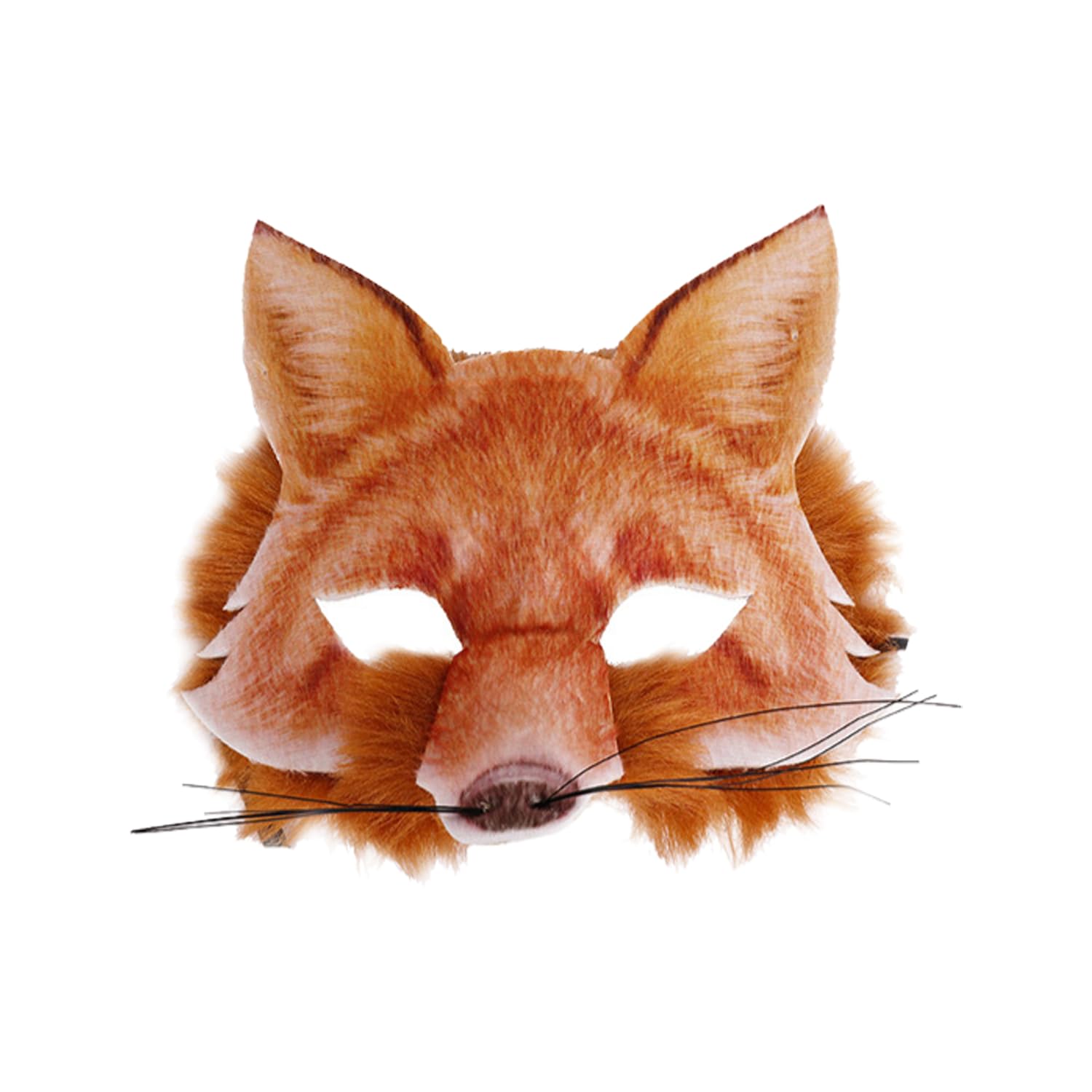 HDGSAFD 1 máscara de zorro, máscara de animal, máscara de piel para adultos, máscara realista, accesorio de disfraz de animal, accesorio de juego de rol para fiesta, banquete o baile (naranja)