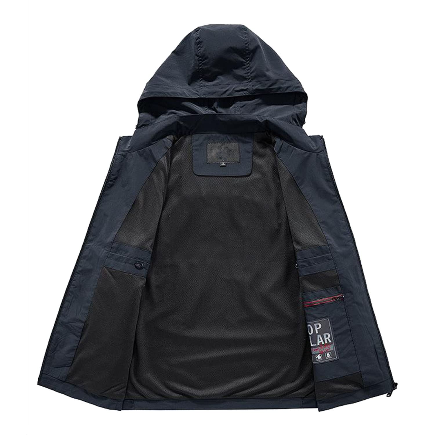 Chaleco De Hombre Sin Mangas con Capucha Chaqueta Casual Multi-Bolsillo Práctico Chaleco Fotografía Al Aire Libre Viajes Pesca Chaleco