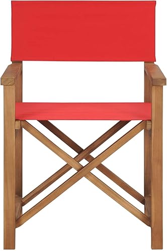 Miniatura 4 de Tidyard 2 sillas de director plegables de madera de teca, asiento portátil para camping, balcón, picnic, pesca, césped, muebles de exterior, 22.6 x