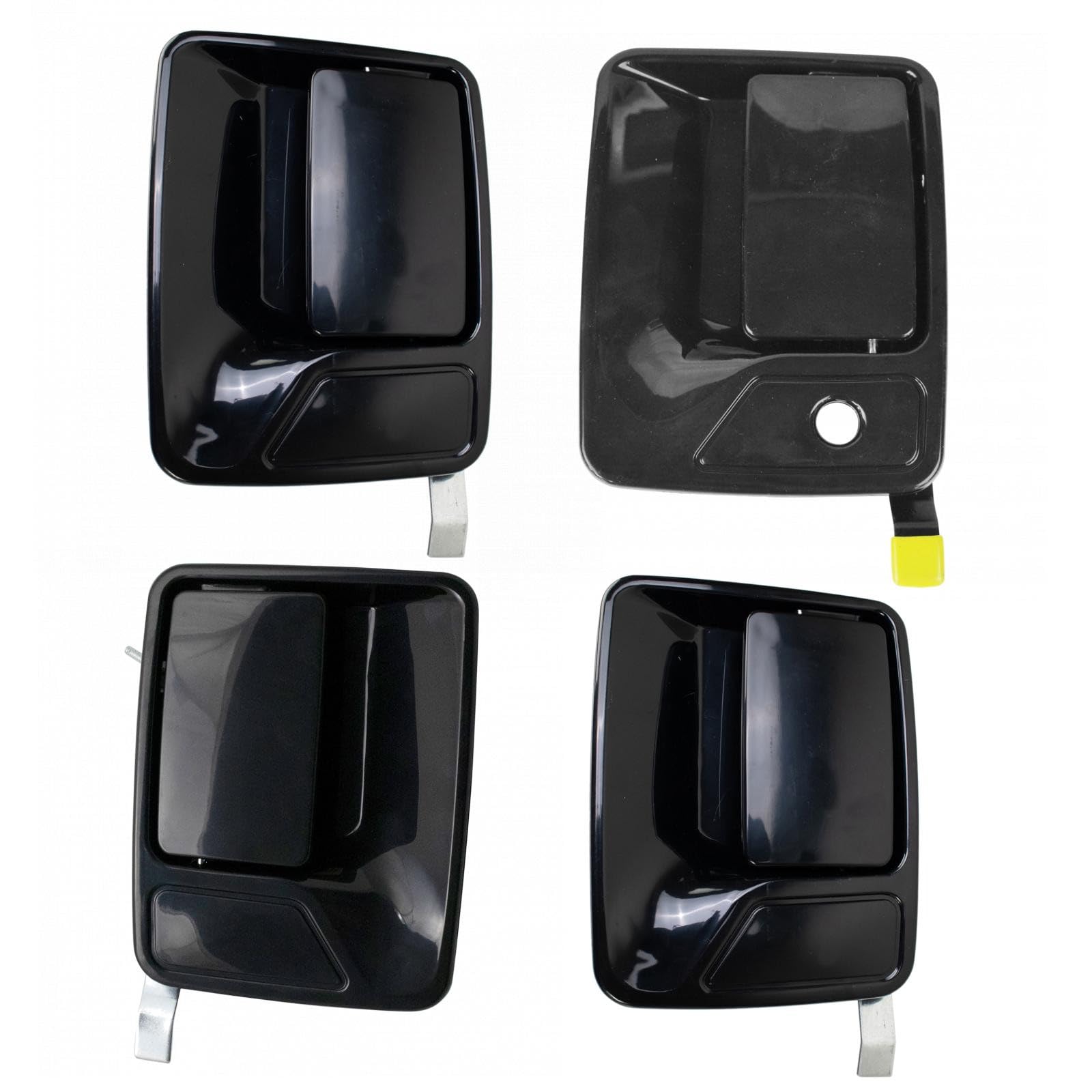 TRQ Front & Rear Exterior Door Handle Set Compatible with 2000-2005 Ford Excursion 1999-2016 F-250 Super Duty F-350 Super Duty 2008-2016 F-450 Super