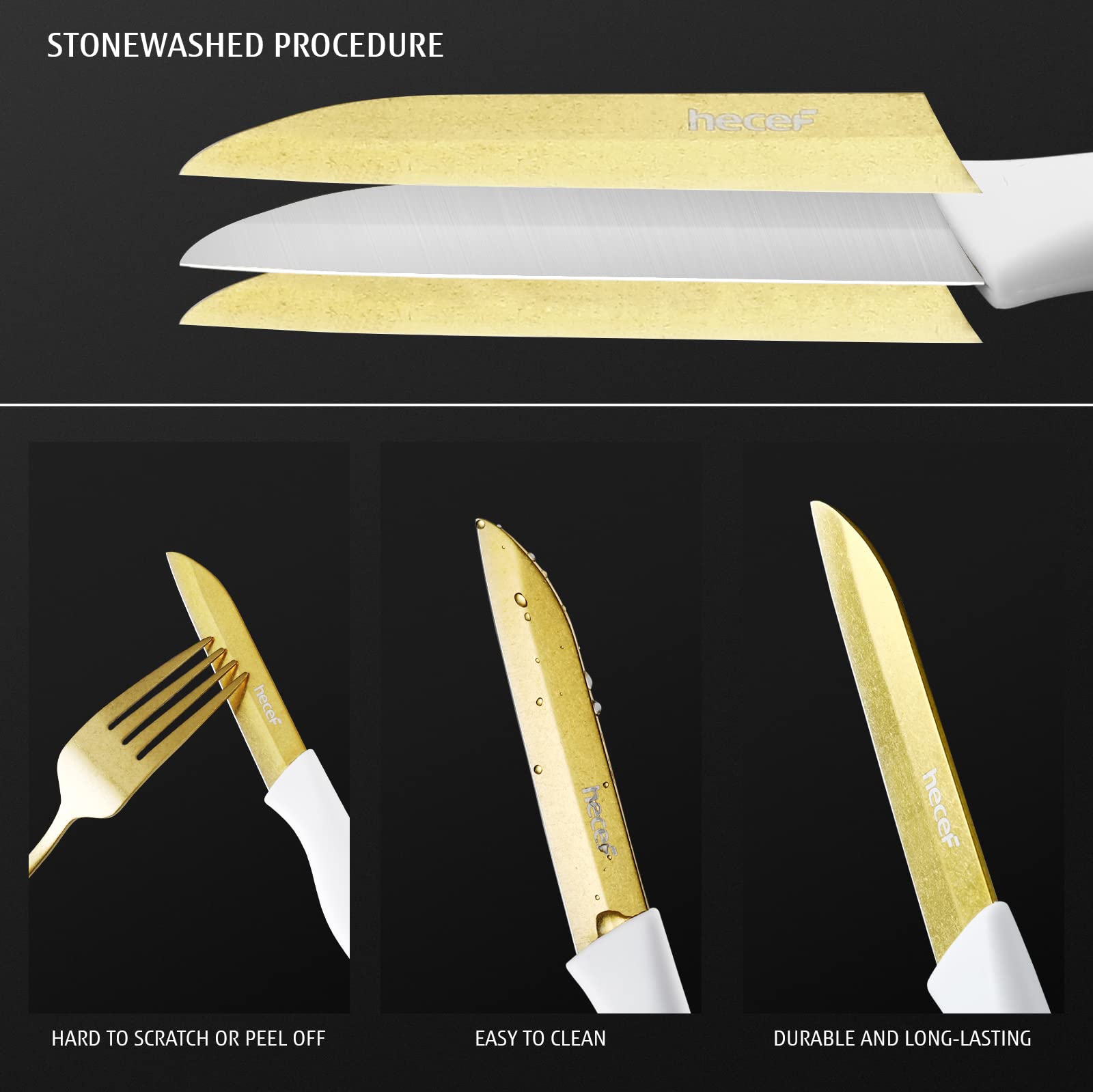 Set Posate Da Viaggio 10 Pezzi - Acciaio Inox Nero, Con Custodia, Per Campeggio, Ufficio, Picnic - Foto 9