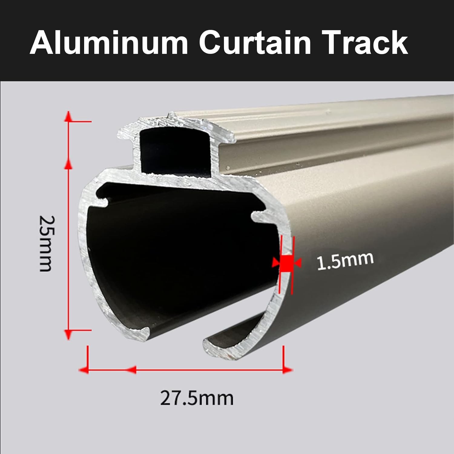 Luxury Double Curtain Track Wall Mount Rod for Bedroom Bay Window Kitchen Sliding Door White 300cm,White-b-400cm/13.1ft