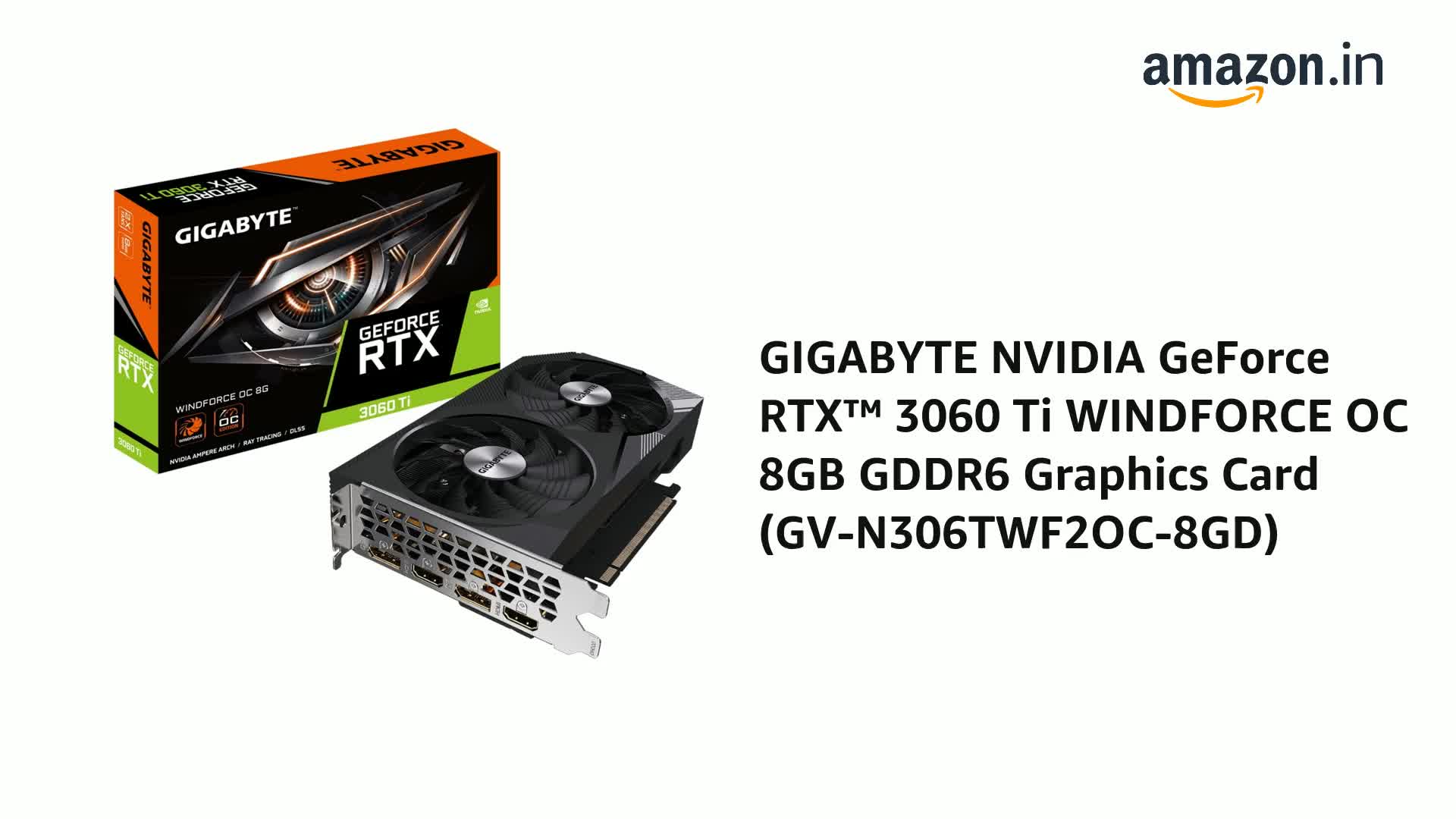 Amazon.in: Buy GIGABYTE Nvidia Geforce RTX 3060 Ti Windforce Oc