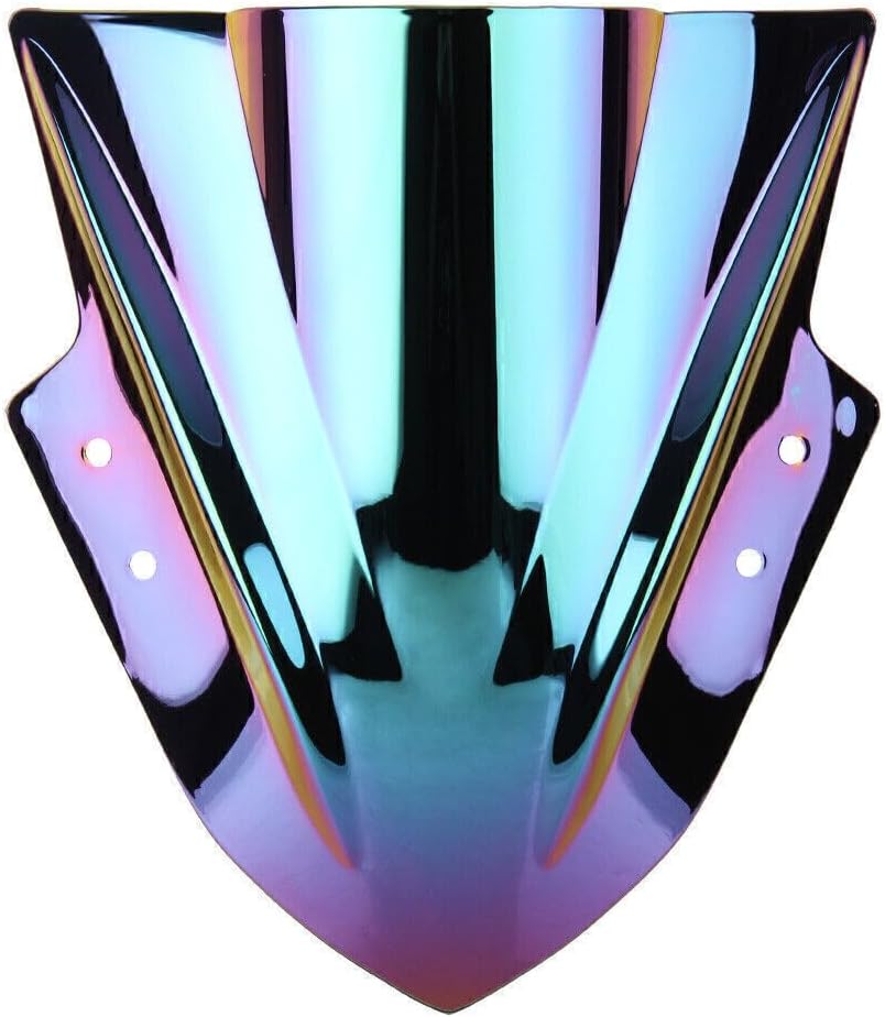 Motorcycle Front Windscreen ABS Plastic Windshield Protection Wind Deflector Screen Application for Kawasaki EX300R EX300 Ninja 300 2013-2017 (Black)