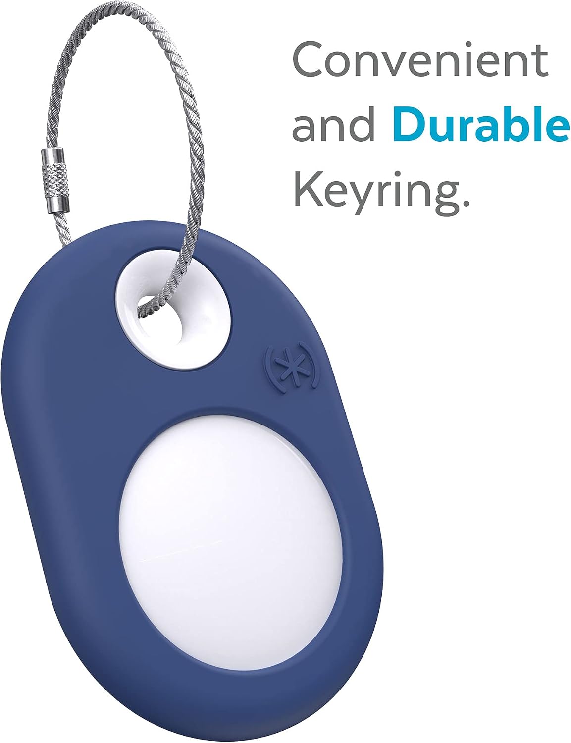 Speck Products Presidio SiliRing AirTag Holder, Coastal Blue/White