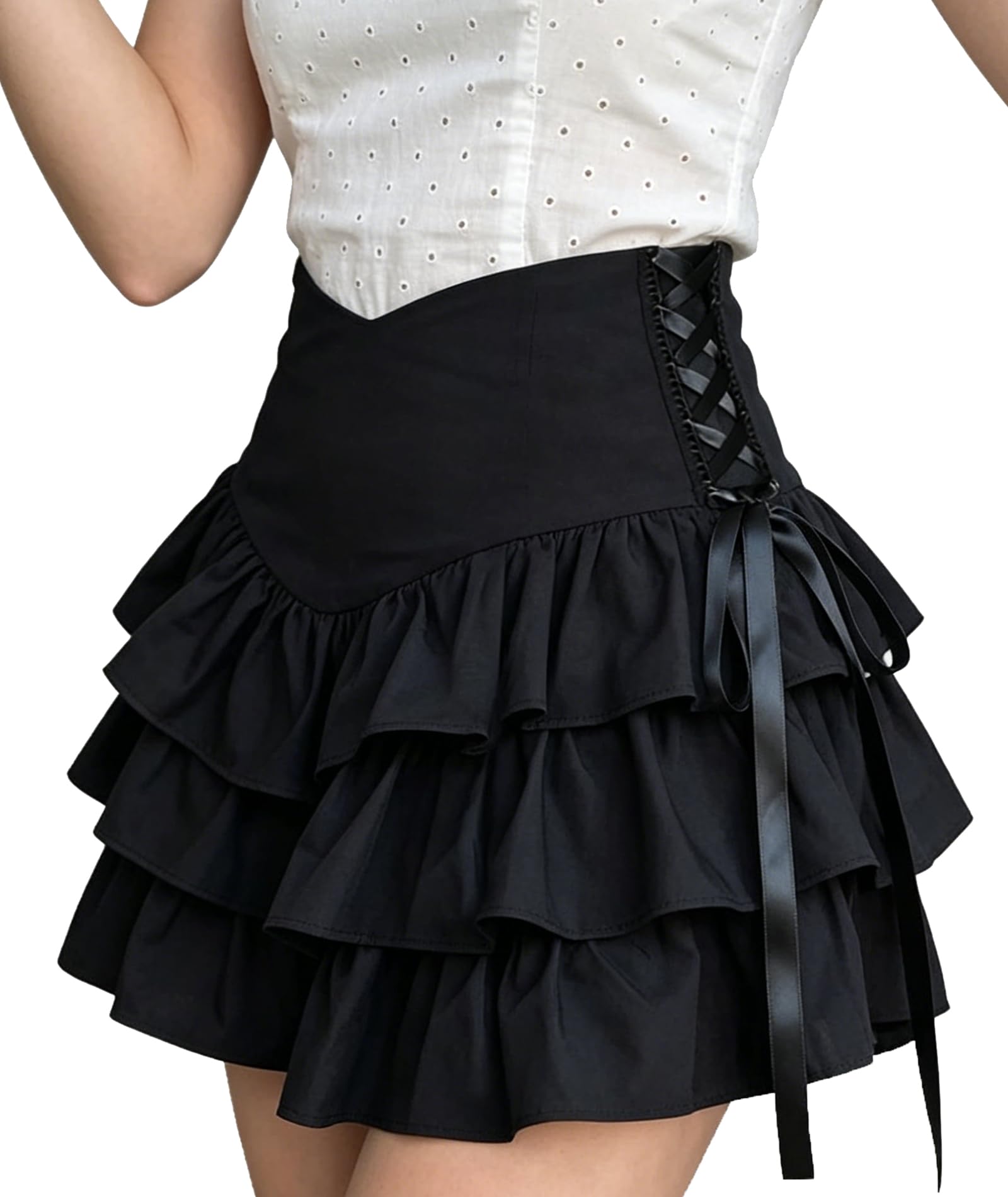 Minirock Damen Sexy Y2k Stufenrock Gothic Kleidung Damen Rave Outfits for Women