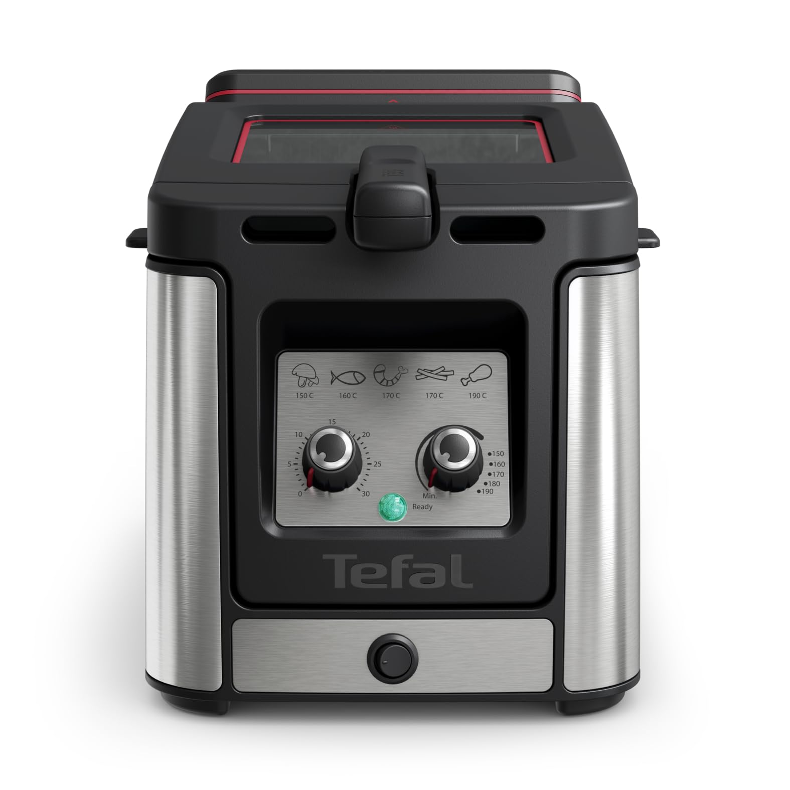 Tefal Clear Duo Friteuse bain d’huile, Moins de fumée et d'odeurs, Hublot anti-buée, Température réglable, Minuteur de 30 min, Grande capacité, Éléments amovibles compatibles lave-vaisselle FR600D10