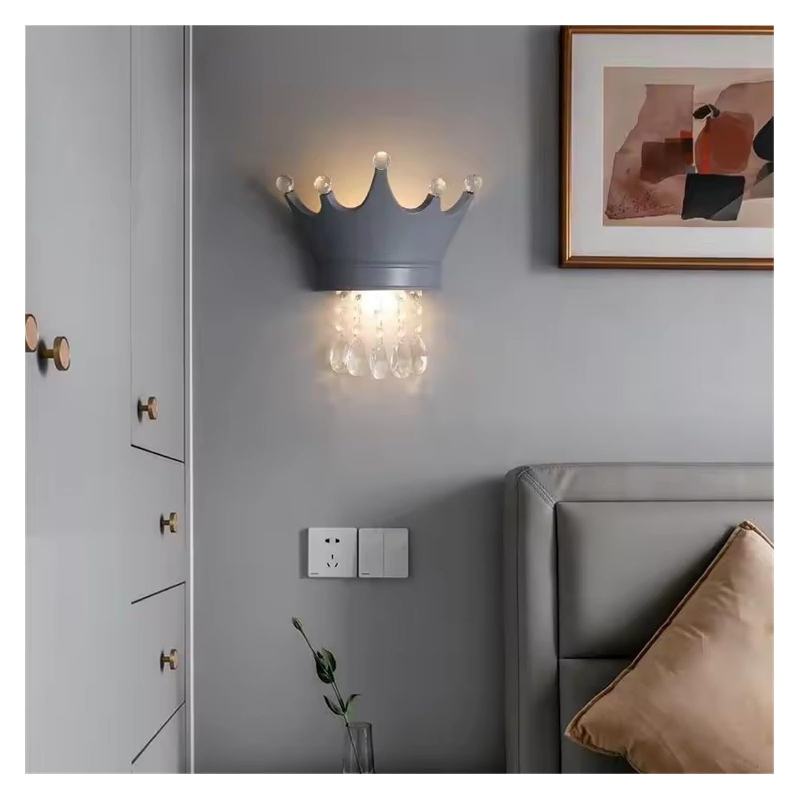 Applique Murale en Cristal pour rassurer un enfant avec une veilleuse décorative