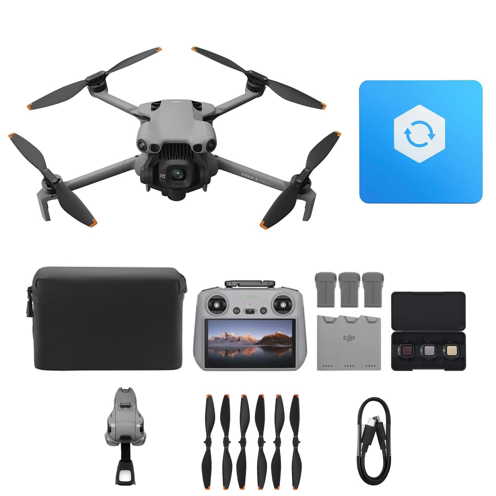 Pack DJI Mini 5 Pro Vuela Más con DJI RC 2 y, Certificado C0, Dron 4K para principiantes, Dron con cámara, CMOS de 1 pulgada, Detección de obstáculos (Mini 5 Pro Fly More - RC2)
