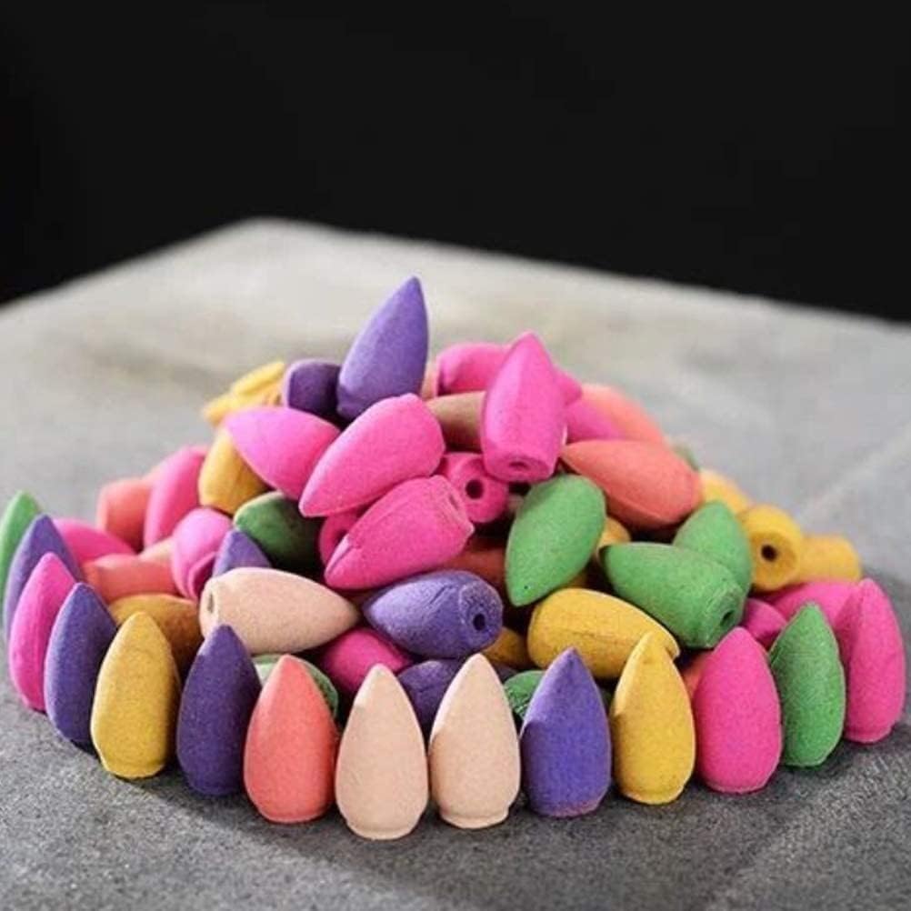 60 Pcs Mixed Natural Scents Mini Backflow Incense Cones for Patio Incense Deodorization Rituals Home Decor Products