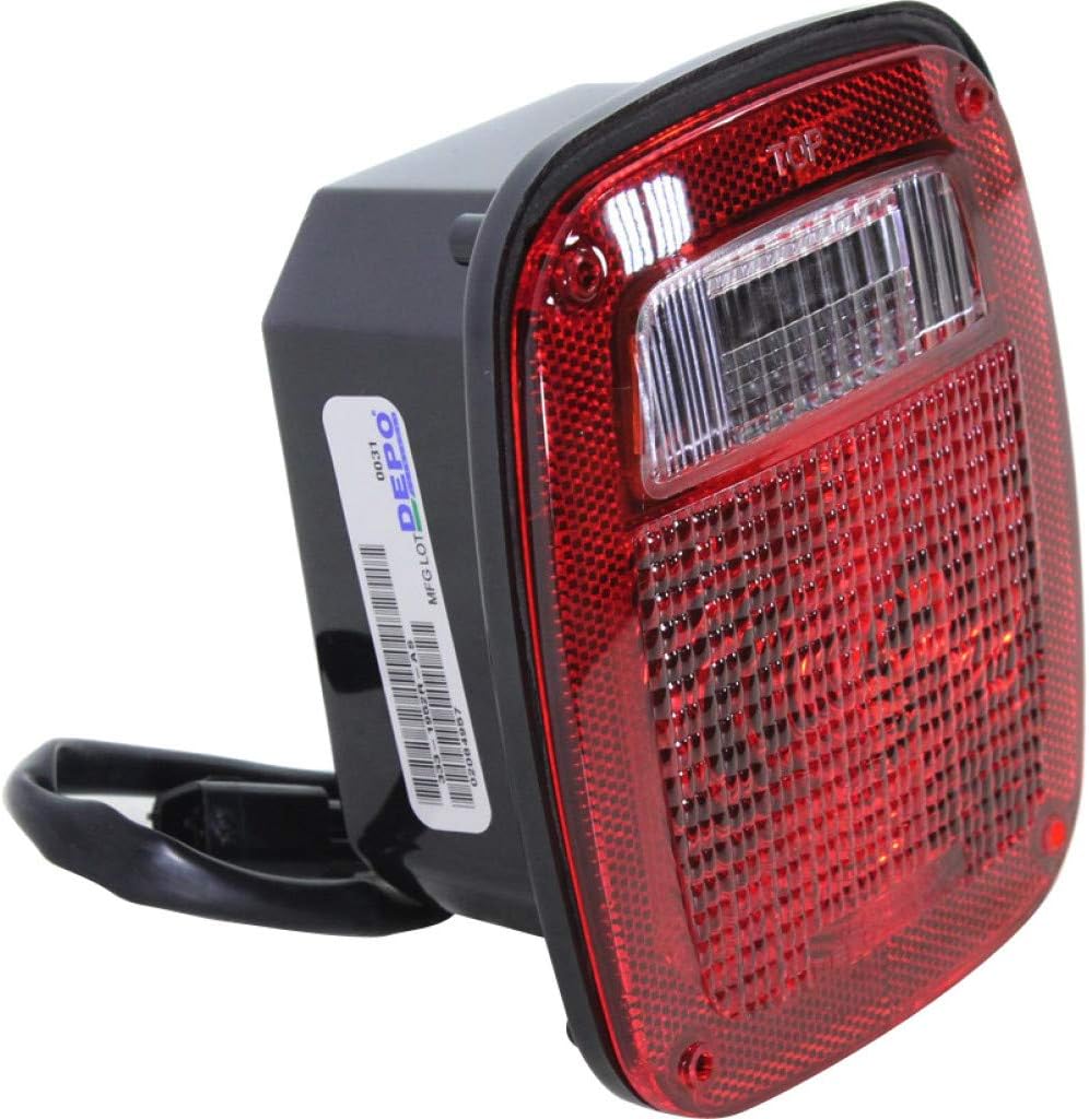 CarLights360 For Jeep Wrangler 1998-2006 Tail Light Assembly Passenger Side CAPA Certified CH2801161 | 56018648AD