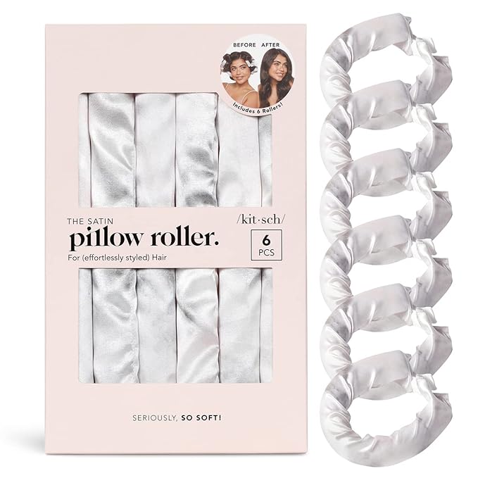 Kitsch Satin Pillow Rollers Hair Rollers Sleep