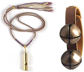 Fishknow Bear Bells for Hiking,Safety Brass Bear Whistle Emergency to Scare Bears for Outdoor Camping,Hanting and Boting