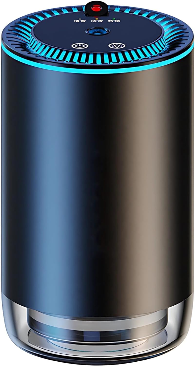 Rechargeable Smart Car Air Freshener, Aluminum Alloy Diffuser, Starry Sky Projection, 3 Modes Adjustable, 4.6 X 2.7 in / 11.8 Cm X 6.8 Cm