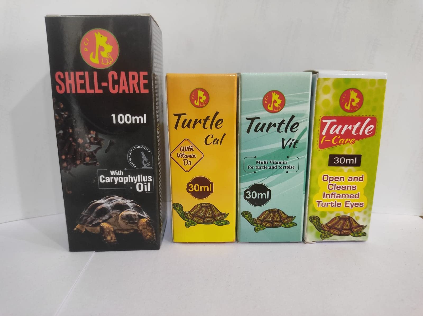 Pet Care International Pack of 4 SHELL-CARE With Caryophyllus Oil 100ml, Turtle Cal Vitamin D3 30ml, Turtle Vit, 30ml, Turtle 1 Care30ml, Open and Clean Inflamed, Multi-Vitamin for turtle and tortoise (B0C4DZYG87) Amazon Price History, Amazon Price Tracker